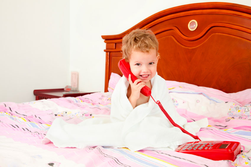 Enfant à l'hôtel