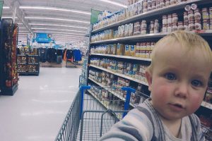 Etats-Unis avec bébé supermarché