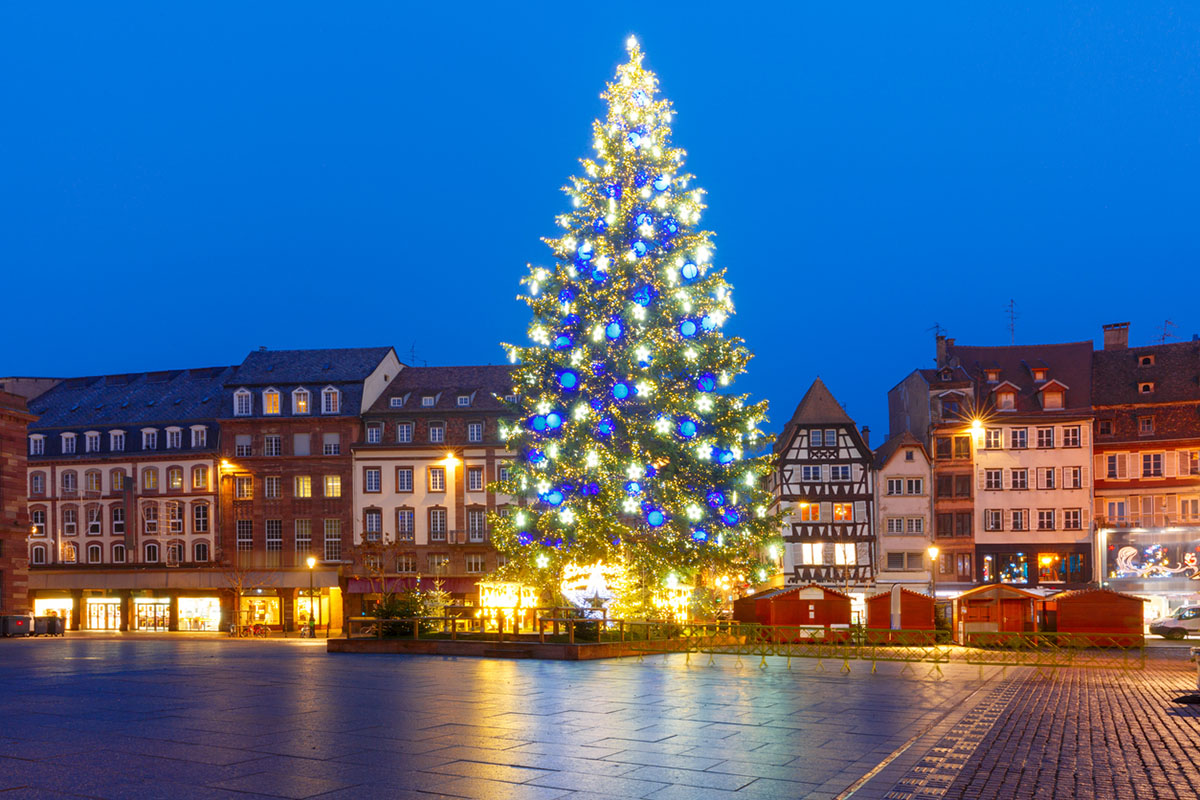 Sapin de Noël à Strasbourg en France