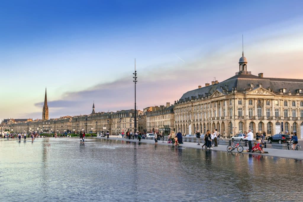 Miroir d'eau à Bordeaux