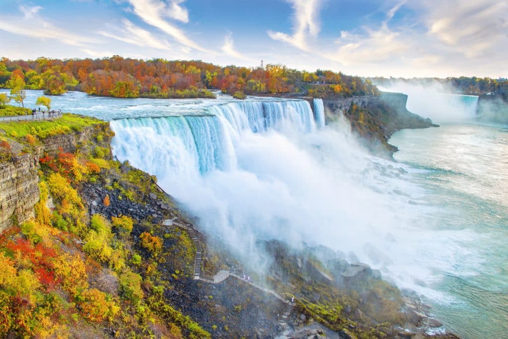 Vue sur les chutes du Niagara