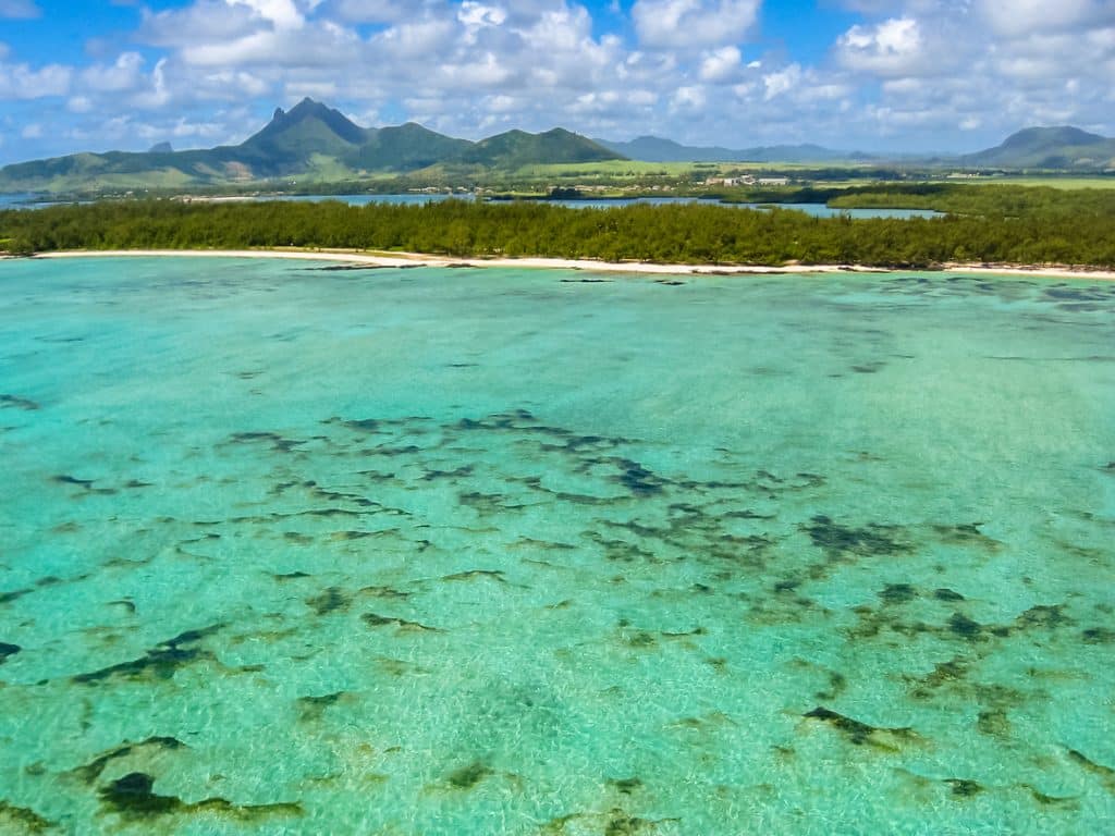 Vue aérienne sur l'île aux Cerfs
