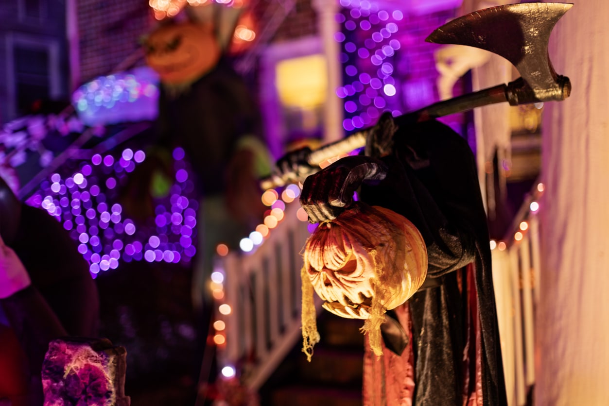 Décoration d'Halloween, cavalier sans tête