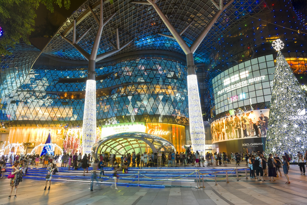 Orchard Road, Singapour, décoré pour Noël