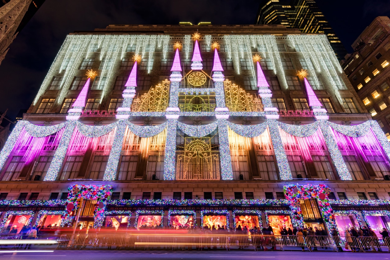 Vitrine magasin de Noël à New York