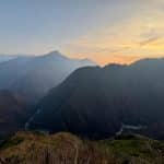 Coucher de soleil sur la cordillère des Andes